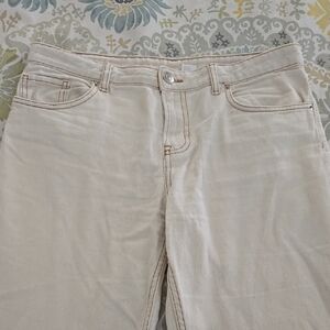 HM Divided Cream Denim Jeans